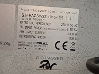 Airconditioning 7kw 230v fral, facsw22, bouwjaar 2017, watergekoeld met buitenunit - afbeelding 4 van  12