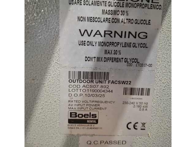 Airconditioning 7kw 230v fral, facsw22, bouwjaar 2020 - afbeelding 3 van  12