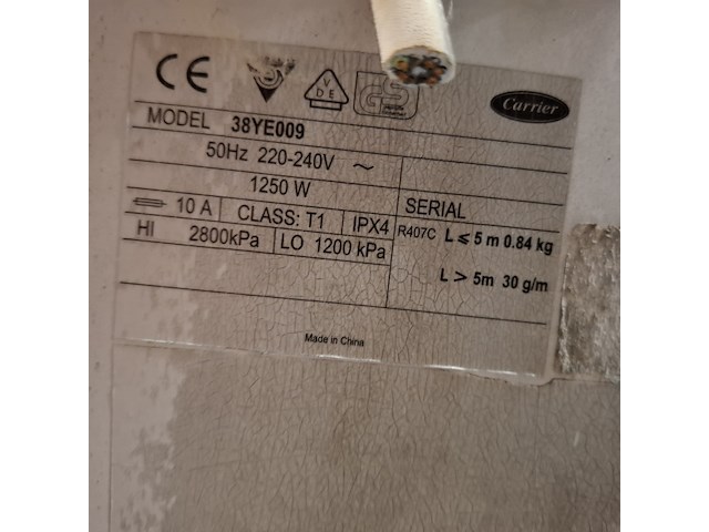 Airconditioning, carrier, 38ye009 - afbeelding 9 van  12