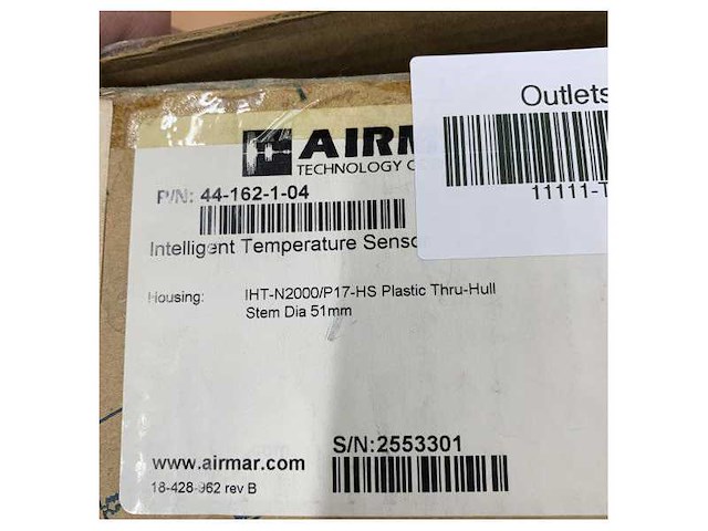 Airmar 44-44-162-1-04 intelligent temperature tru-hull sensor - afbeelding 4 van  4