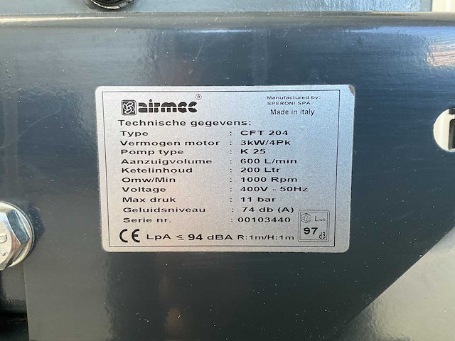 Airmec cft 204 luchtcompressor - afbeelding 3 van  11