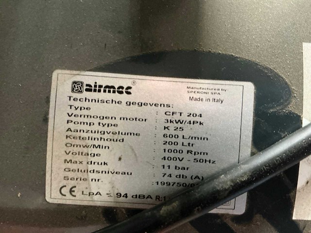 Airmec cpt 204 zuigercompressor - afbeelding 6 van  7