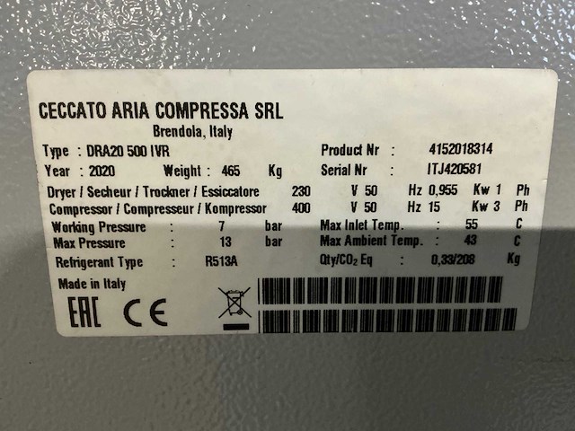 Airpress - 2020 - dra 20 ivr - schroefcompressor - afbeelding 7 van  8