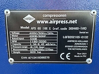 Airpress - 2021 - aps 60 ivr x - schroefcompressor/luchtdroger - afbeelding 5 van  14