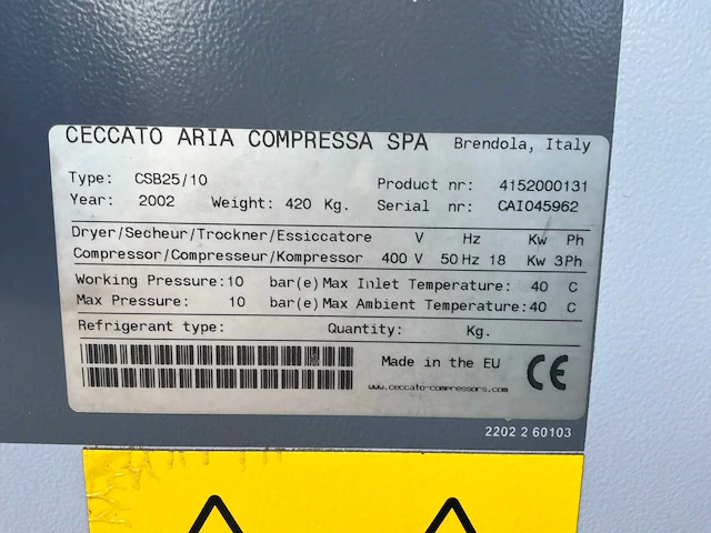 Airpress - aps 25 b schroefcompressor/luchtdroger - afbeelding 3 van  15