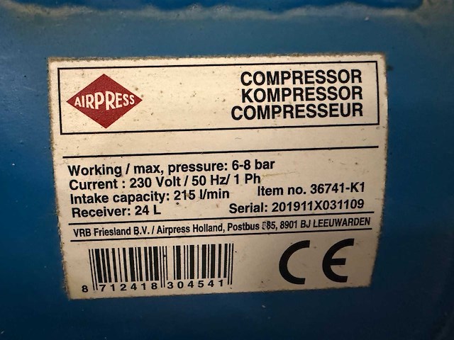 Airpress - hlo 215/25 - compressor - afbeelding 4 van  4