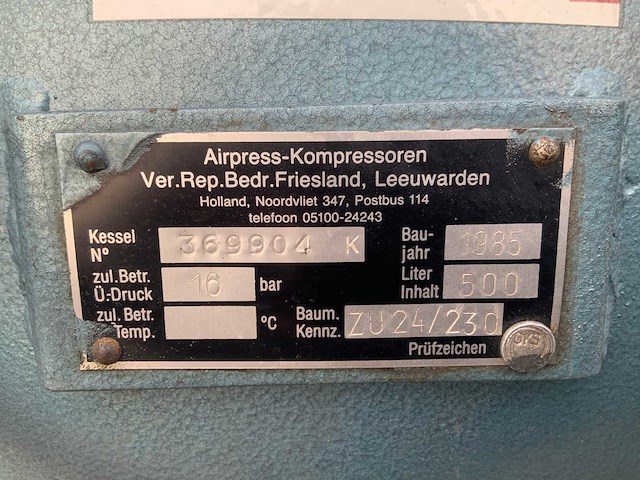 Airpress 16 bar luchtcompressor - afbeelding 3 van  9