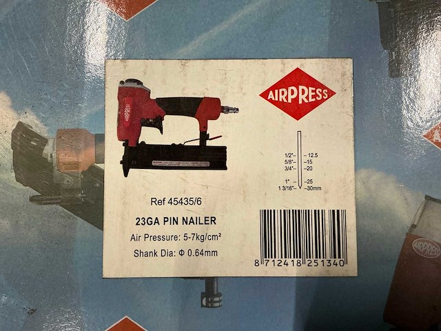 Airpress 23ga pneumatische tacker - afbeelding 4 van  7