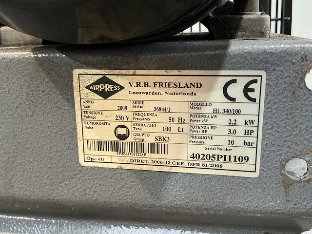 Airpress hl 340/100 luchtcompressor - afbeelding 7 van  9