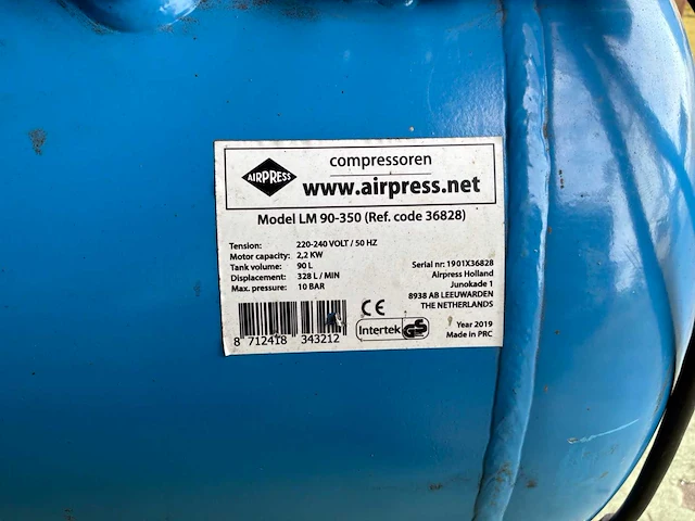 Airpress lm90-350 hogedrukcompressor - afbeelding 9 van  9