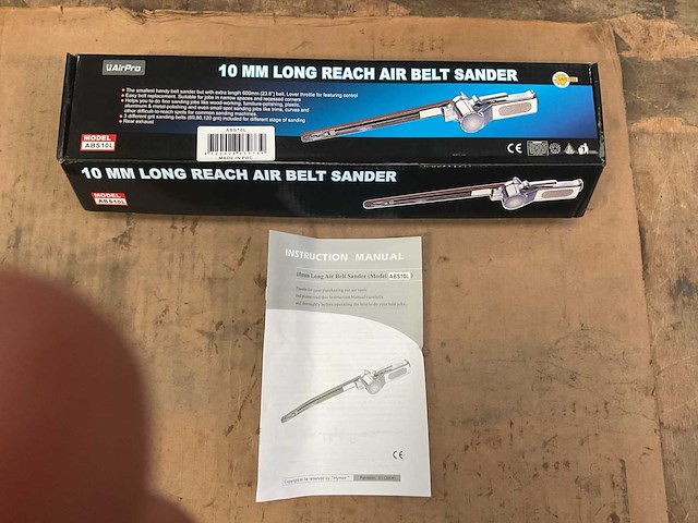 Airpro abs10l pneumatische bandschuurmachine - afbeelding 2 van  2