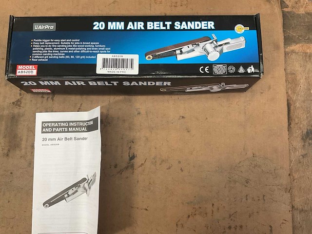 Airpro abs20b pneumatische bandschuurmachine - afbeelding 1 van  2
