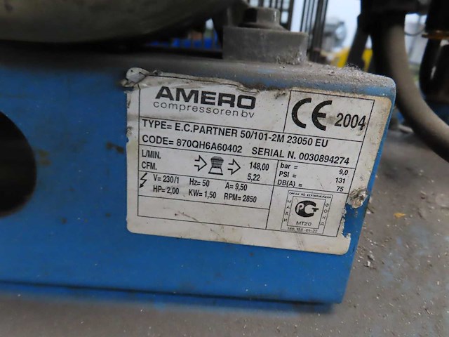 Airtask - e.c. partner 50/101-2m 23050 - luchtcompressor - afbeelding 2 van  2