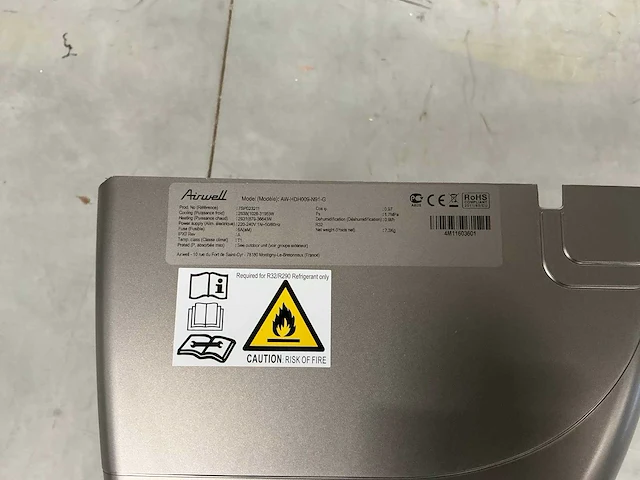 Airwell - aw-hdh009-n91-g - airconditioning binnen unit 190x720x165 mm - afbeelding 3 van  12