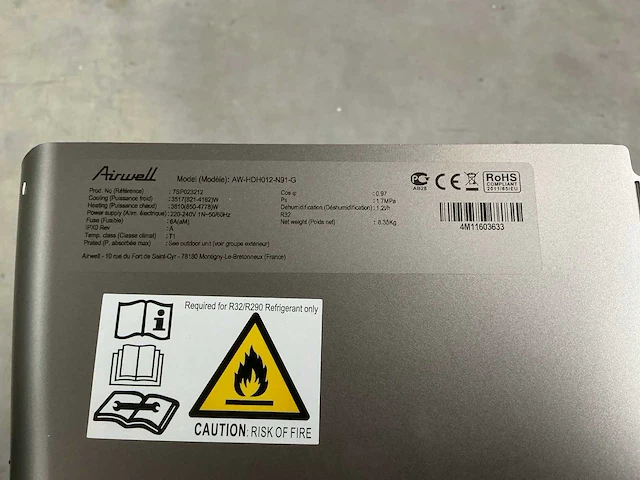 Airwell - aw-hdh012-n91-g - airconditioning binnen unit 190x800x175 mm (2x) - afbeelding 3 van  13