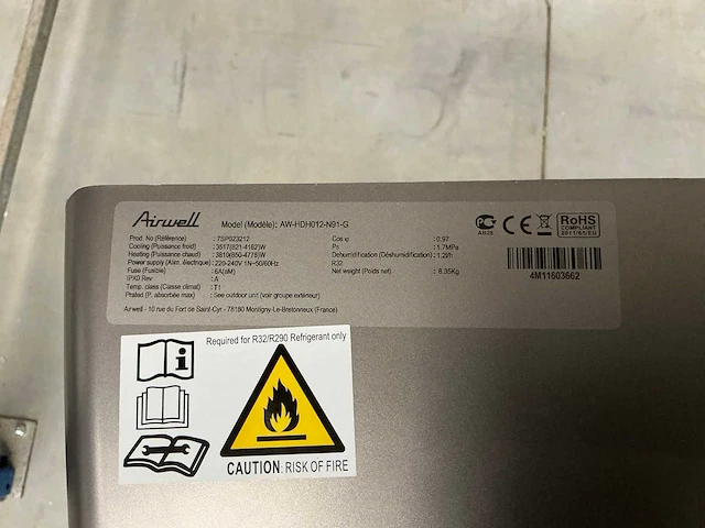 Airwell - aw-yhdh012-h91 / aw-hdh012-n91-g - airconditioning (5x) - afbeelding 16 van  17