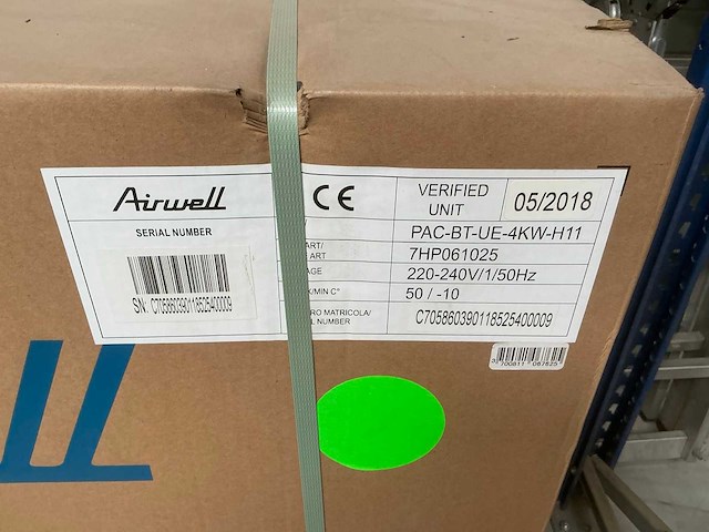 Airwell - pac-bt-eu-4kw-h11 - buitenunit - lucht water split warmtepomp - afbeelding 2 van  10