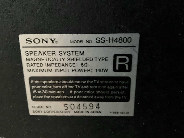 Aiwa/sony speaker (4x) - afbeelding 6 van  6