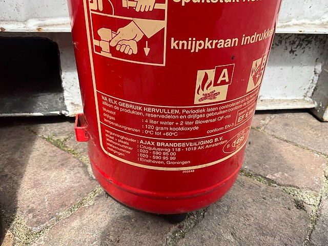 Ajax schuim 6 liter brandblusser (2x) - afbeelding 5 van  7
