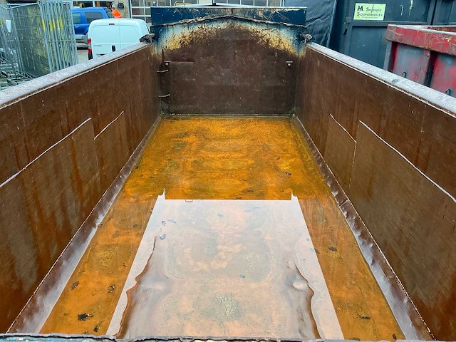 Ajk 19m3 haakarm / kabel container/grondbak met milieu kleppen - afbeelding 5 van  18