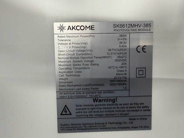Akcome - set van 21 zonnepanelen - growatt 7 kw omvormer - afbeelding 2 van  4