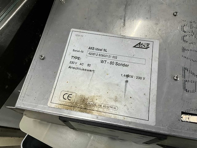 Ake ideal wt-80 sonder warmhoudvitrine - afbeelding 2 van  2