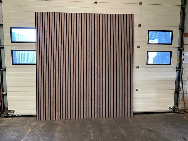 Akoestisch wandpaneel - 2600x600x21mm - walnoot (20x) - afbeelding 3 van  6