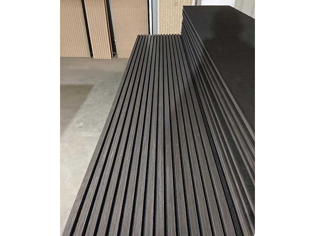 Akoestisch wandpaneel - 2800x600 mm - zwart eiken (12x) - afbeelding 3 van  9
