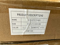 Akoestisch wandpaneel - 2800x600 mm - zwart eiken (12x) - afbeelding 6 van  9