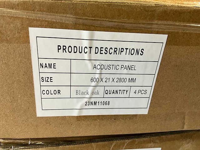Akoestisch wandpaneel - 2800x600 mm - zwart eiken (12x) - afbeelding 7 van  9