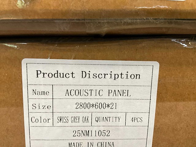 Akoestisch wandpaneel - grijs eiken - 2800x600x21mm (20x) - afbeelding 5 van  7