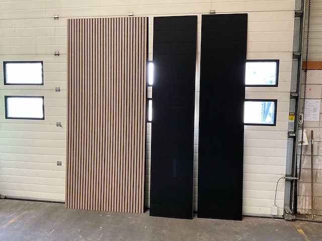 Akoestisch wandpaneel - grijs eiken - wanddecoratie (12x) - afbeelding 5 van  7