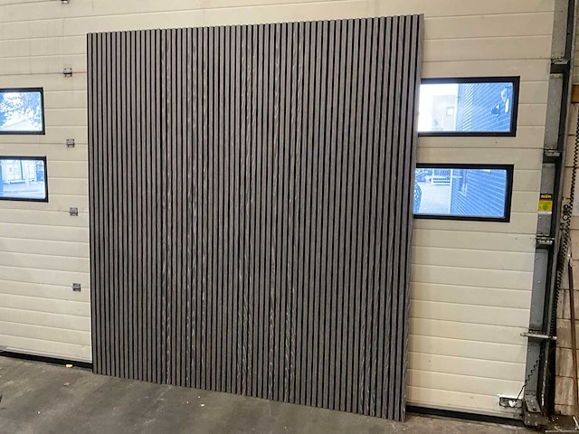 Akoestisch wandpaneel 2600x600x21mm zwart/grijs (20x) - afbeelding 1 van  4