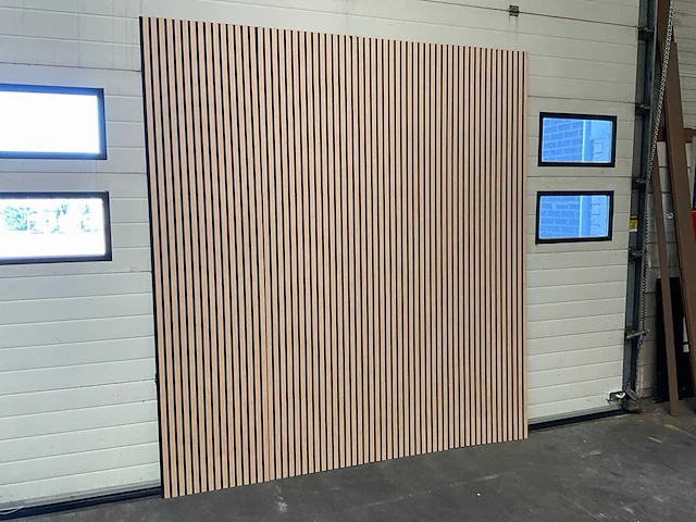 Akoestisch wandpaneel licht eiken 2600x600mm (12x) - afbeelding 2 van  9