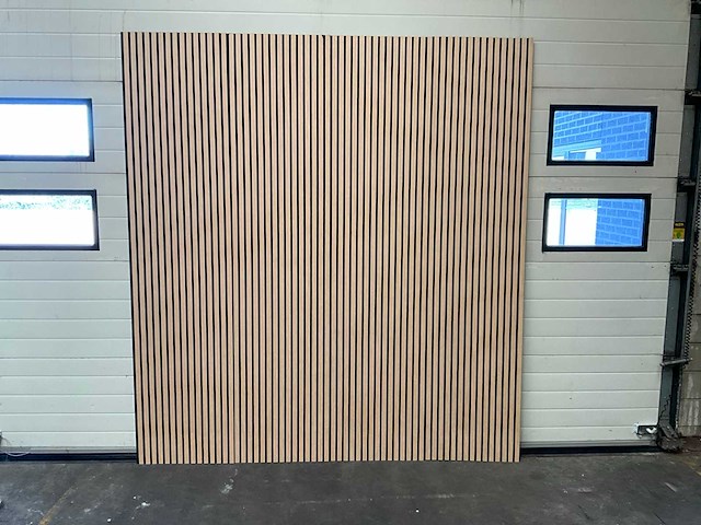 Akoestisch wandpaneel licht eiken 2600x60mm (8x) - afbeelding 1 van  9