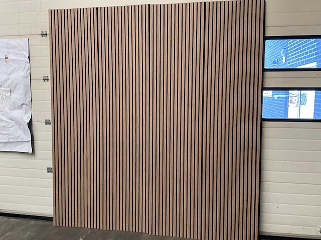 Akoestisch wandpaneel licht walnoot 2600x600mm (12x) - afbeelding 6 van  10