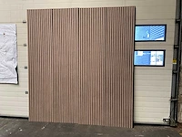 Akoestisch wandpaneel licht walnoot 2600x600mm (12x) - afbeelding 7 van  10