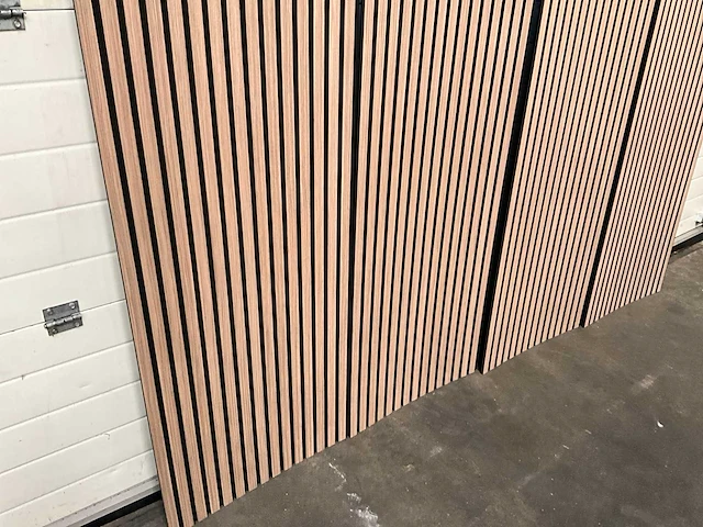 Akoestisch wandpaneel licht walnoot 2600x600mm (12x) - afbeelding 9 van  10