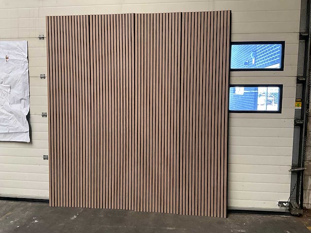 Akoestisch wandpaneel licht walnoot 2600x600mm (8x) - afbeelding 9 van  10