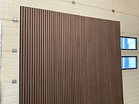 Akoestisch wandpaneel walnoot 2600x600mm (12x) - afbeelding 6 van  8