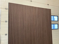 Akoestisch wandpaneel walnoot 2600x600mm (8x) - afbeelding 6 van  8