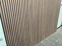 Akoestisch wandpaneel walnoot 2600x600mm (8x) - afbeelding 7 van  8