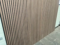 Akoestisch wandpaneel walnoot 2600x600mm (8x) - afbeelding 7 van  8