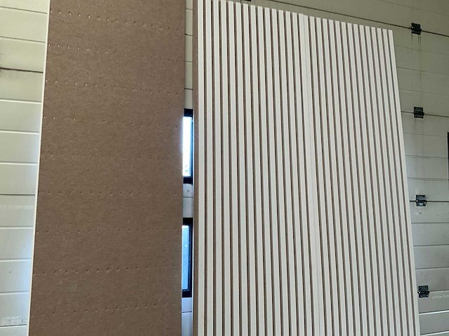 Akoestisch wandpaneel wit/beige 2800x600x21mm (8x) - afbeelding 6 van  6