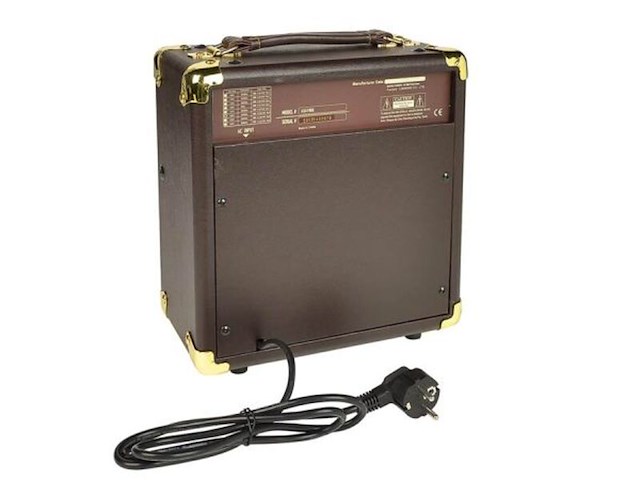Akoestische gitaarversterker sx, sx aga1065 10w, bruin/goud - afbeelding 2 van  2