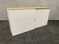 Akoestische schuifdeurkast wit - met sleutel - afbeelding 1 van  10