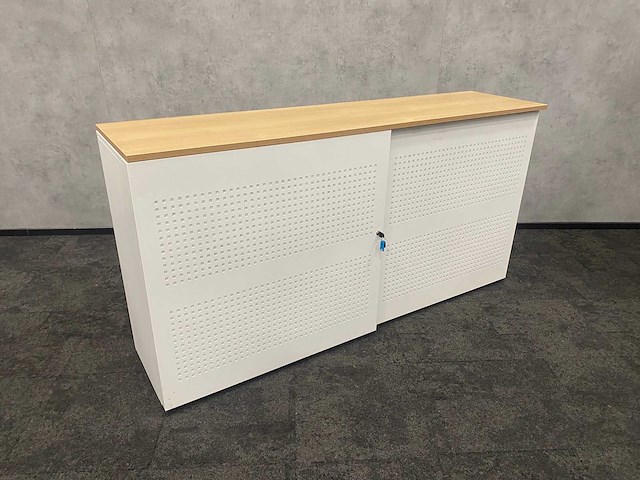 Akoestische schuifdeurkast wit - met sleutel - afbeelding 3 van  10