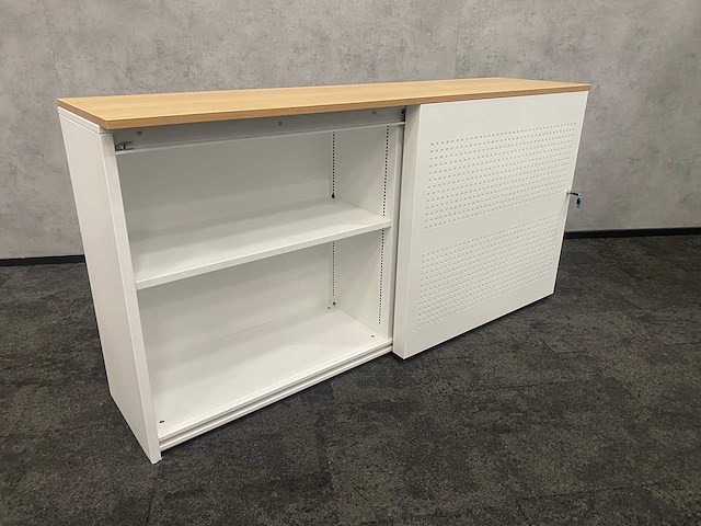 Akoestische schuifdeurkast wit - met sleutel - afbeelding 6 van  10