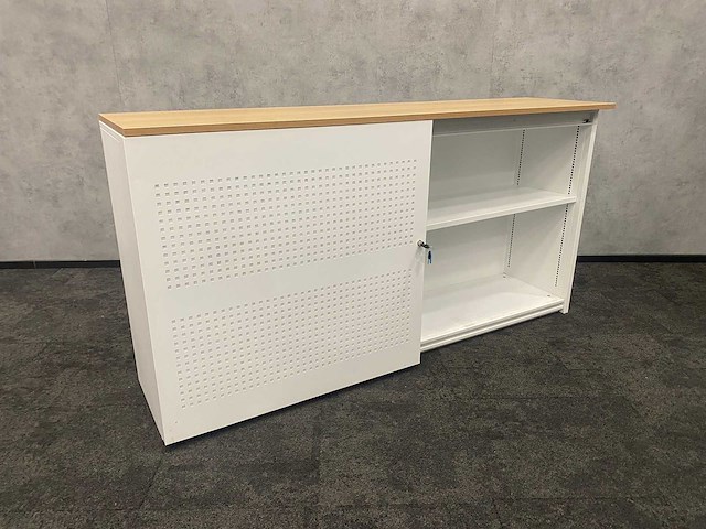 Akoestische schuifdeurkast wit - met sleutel - afbeelding 7 van  10