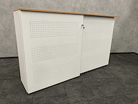 Akoestische schuifdeurkast wit - met sleutel - afbeelding 2 van  14